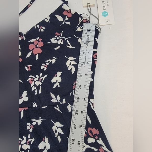 NINE BRITTON ANGIE FLORAL SPAGHETTI STRAP KNIT MIDI DRESS SIZE MP W/POCK… - Picture 6 of 13